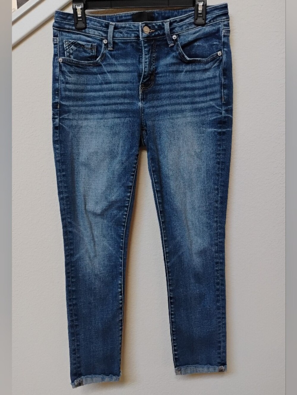 Buckle Black #53 Ankle Skinny Indigo Faded Distressed Jeans